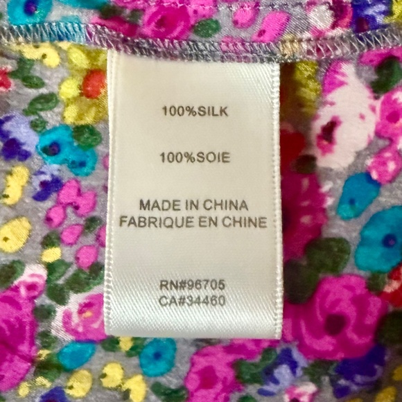Rebecca Taylor Silk Floral Blouse - Size 6 - EUC - Picture 3 of 4